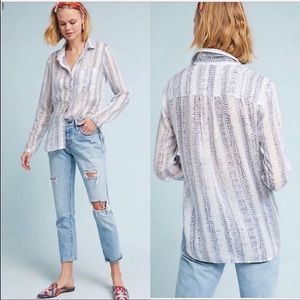 Anthropologie Cloth and Stone Stripe Blouse